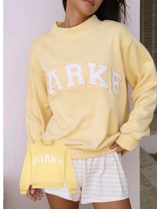 Parke Tops - PARKE Summerland Classic Mockneck Peel White Logo L/XL NWT